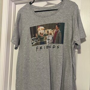 FRIENDS Gray Short Sleeve Tee with Full-Color Scene Graphic